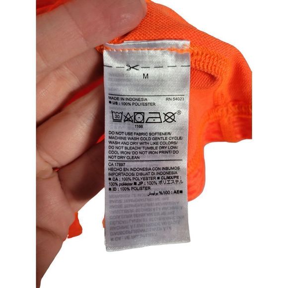 *3/$15* Old‎ Navy Active Long Sleeve Athletic Tee Go Dry Orange M - Picture 4 of 5